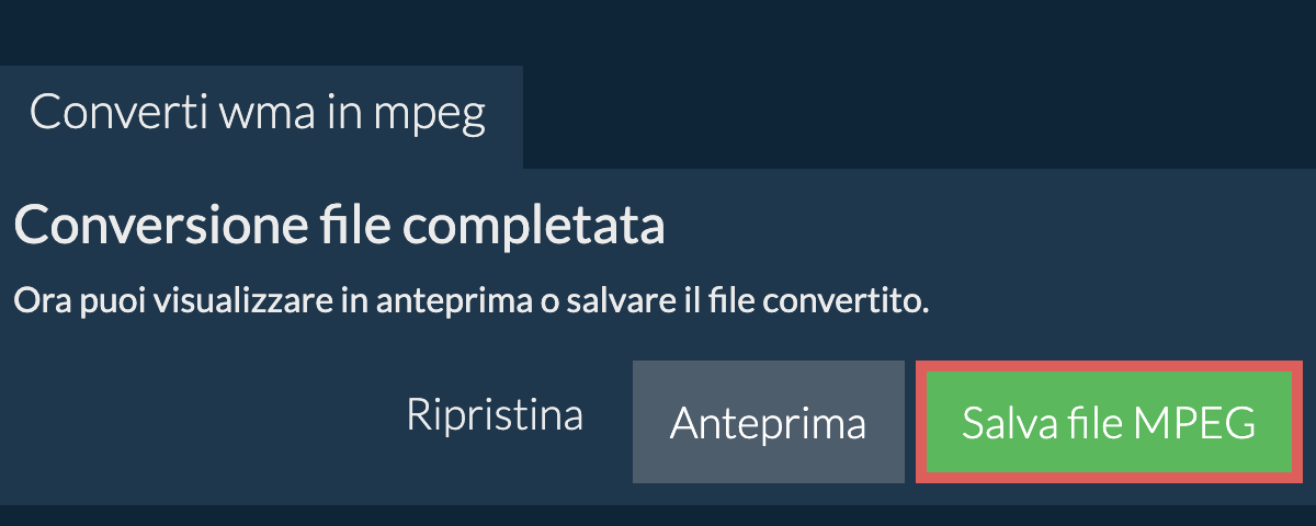 Converti in MPEG