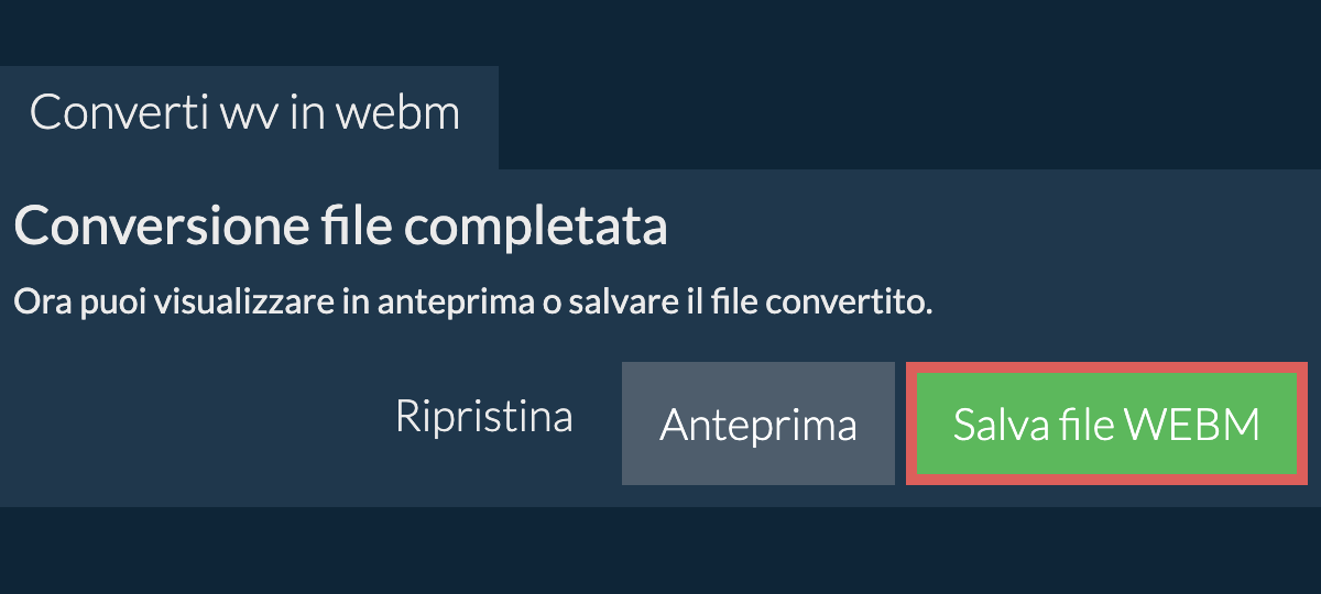 Converti in WEBM