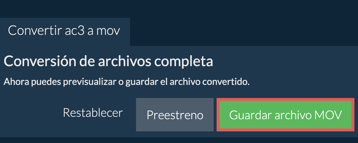 Convertir a MOV