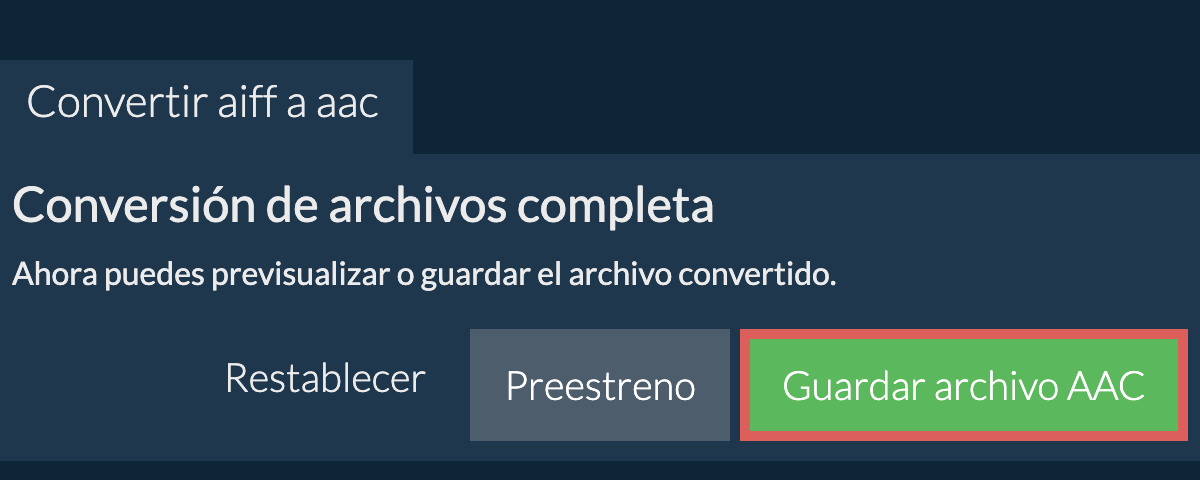 Convertir a AAC