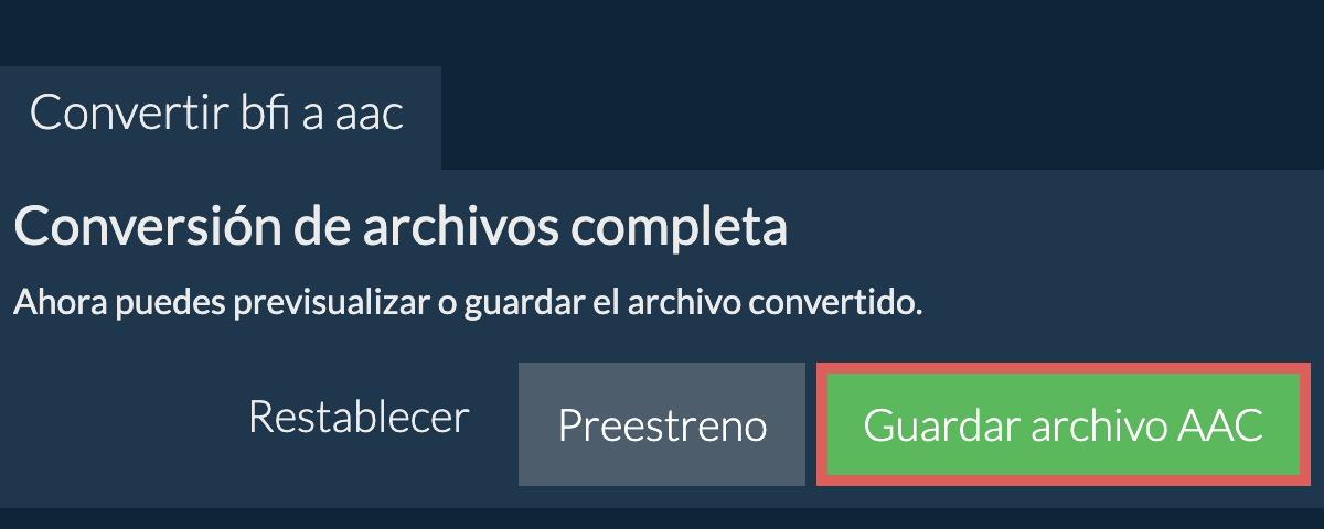 Convertir a AAC