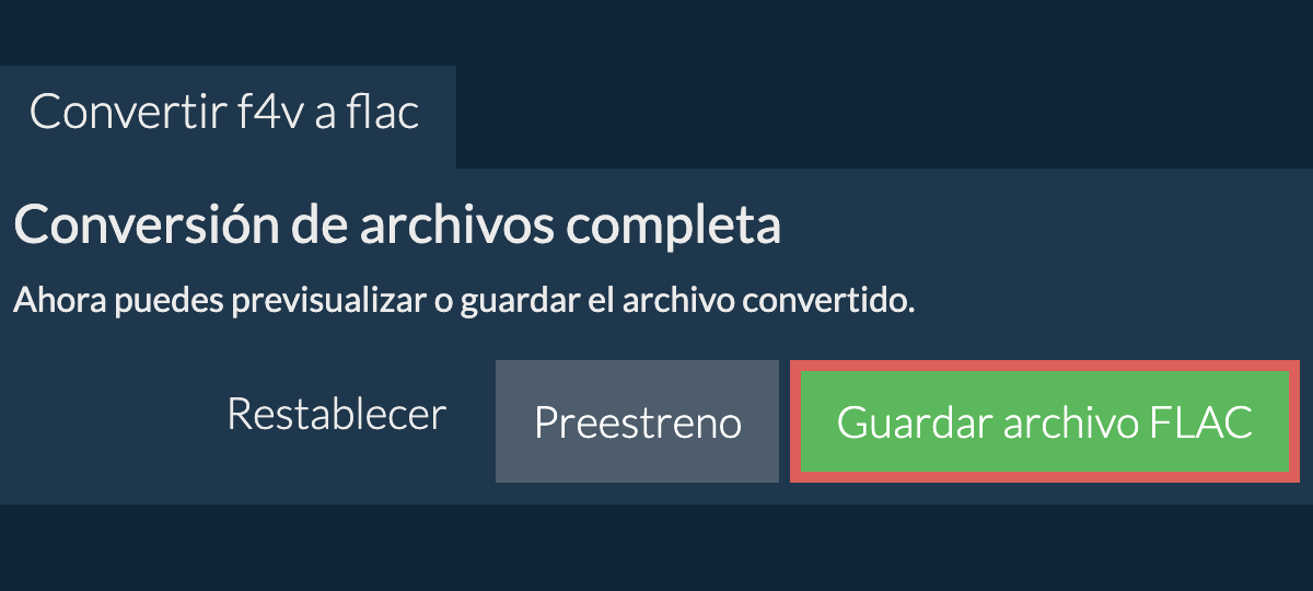 Convertir a FLAC