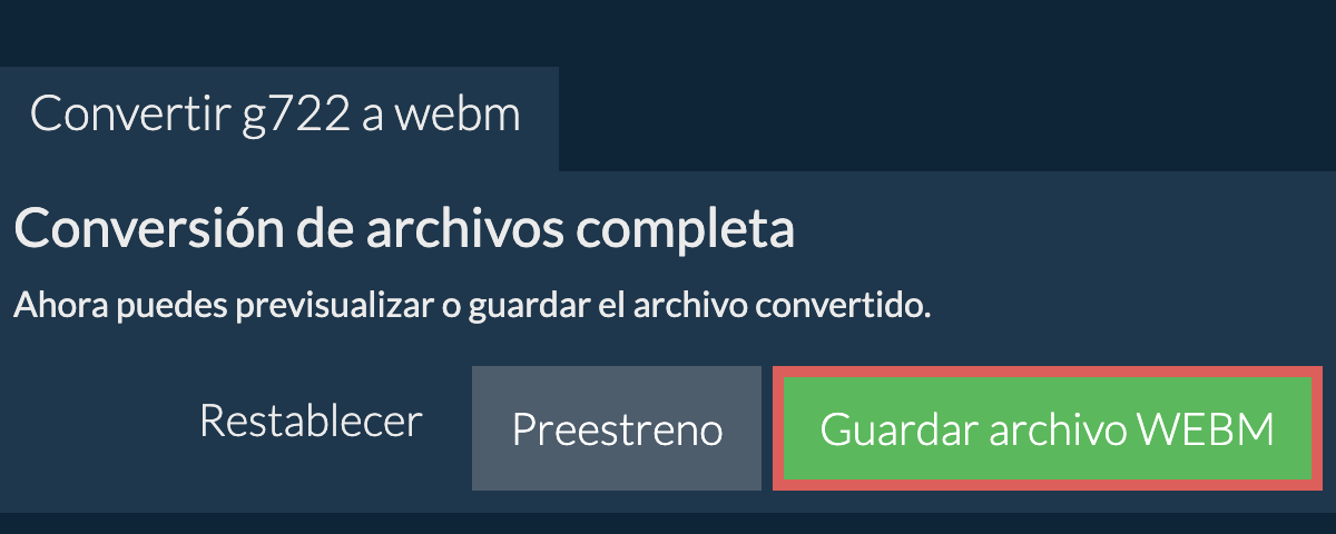 Convertir a WEBM