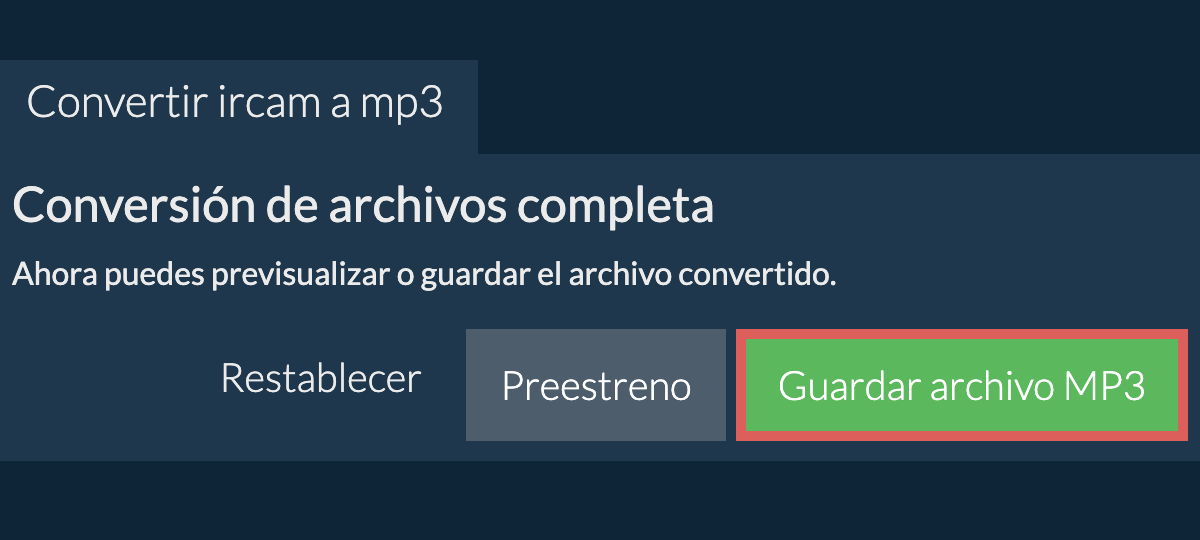 Convertir a MP3