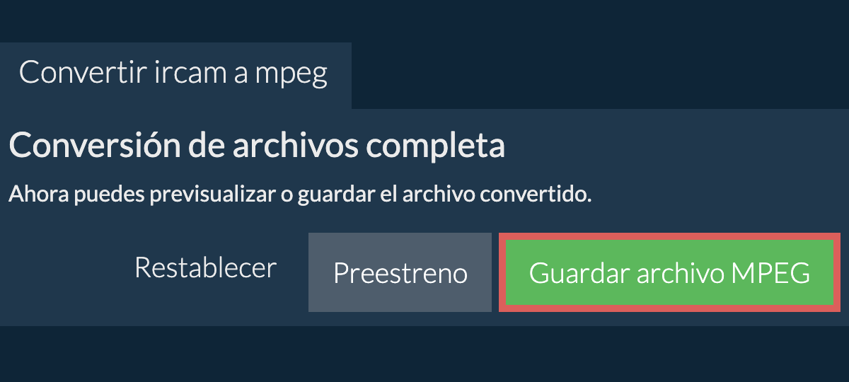 Convertir a MPEG