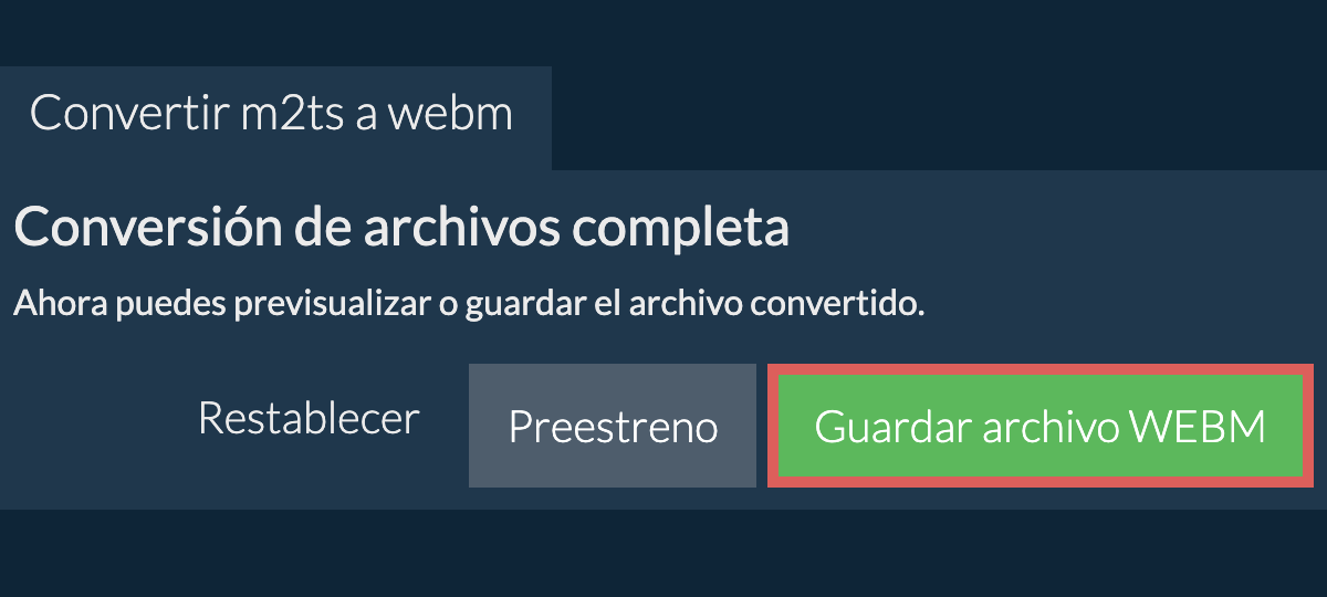 Convertir a WEBM