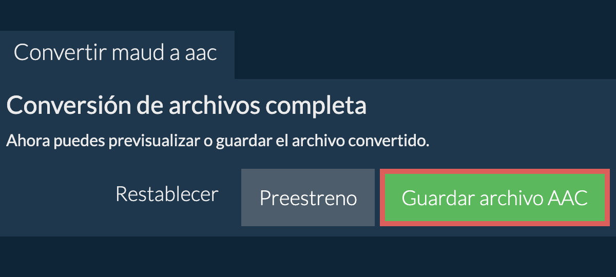 Convertir a AAC