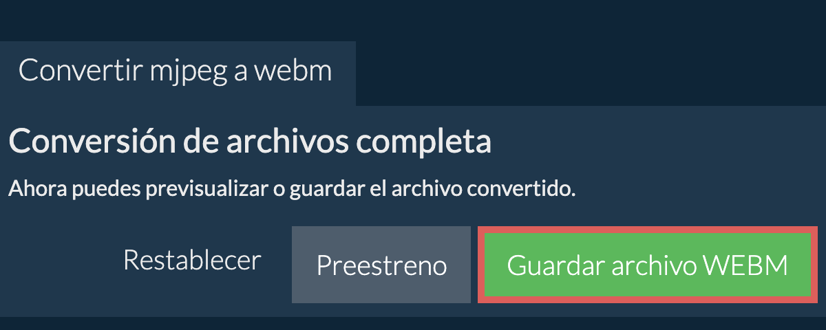 Convertir a WEBM