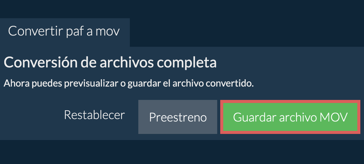 Convertir a MOV