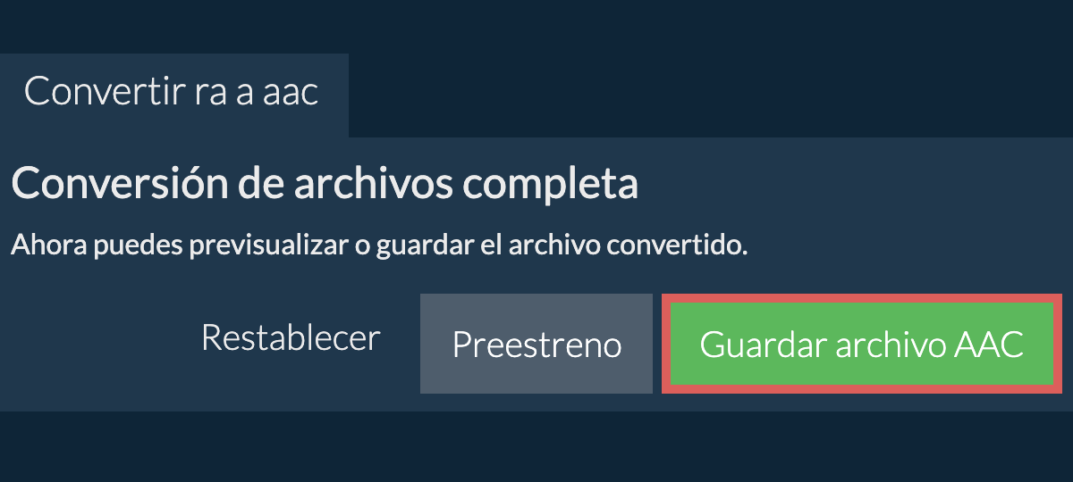 Convertir a AAC