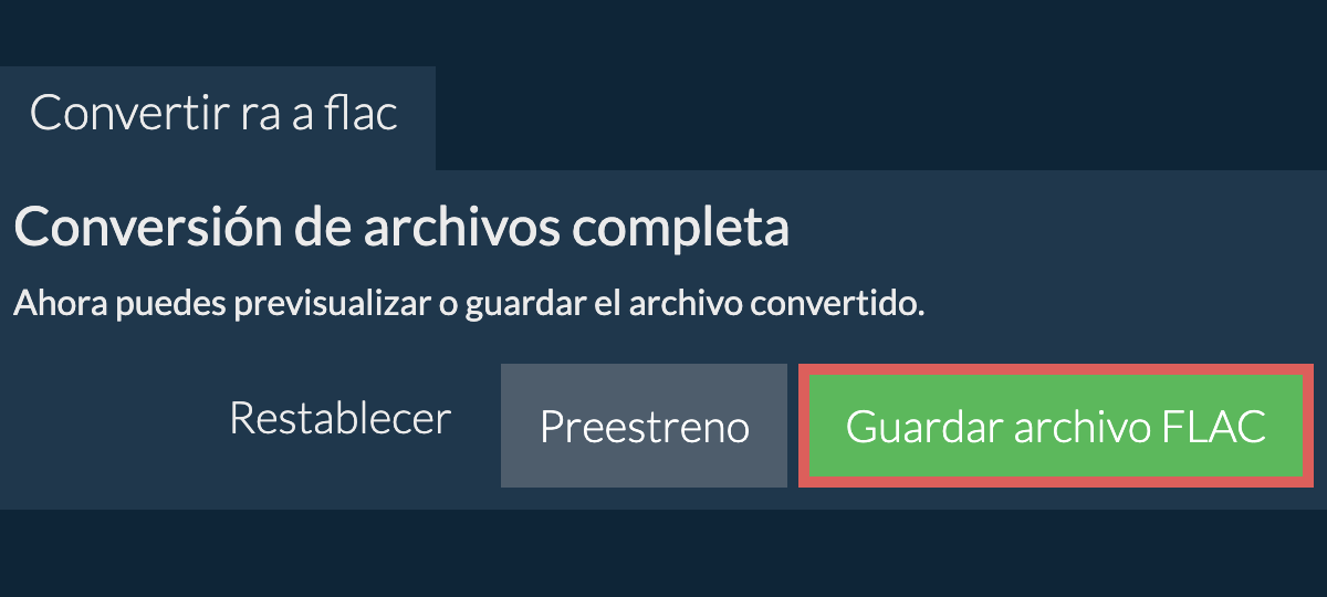 Convertir a FLAC