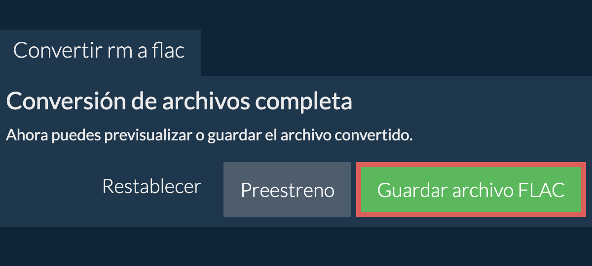 Convertir a FLAC
