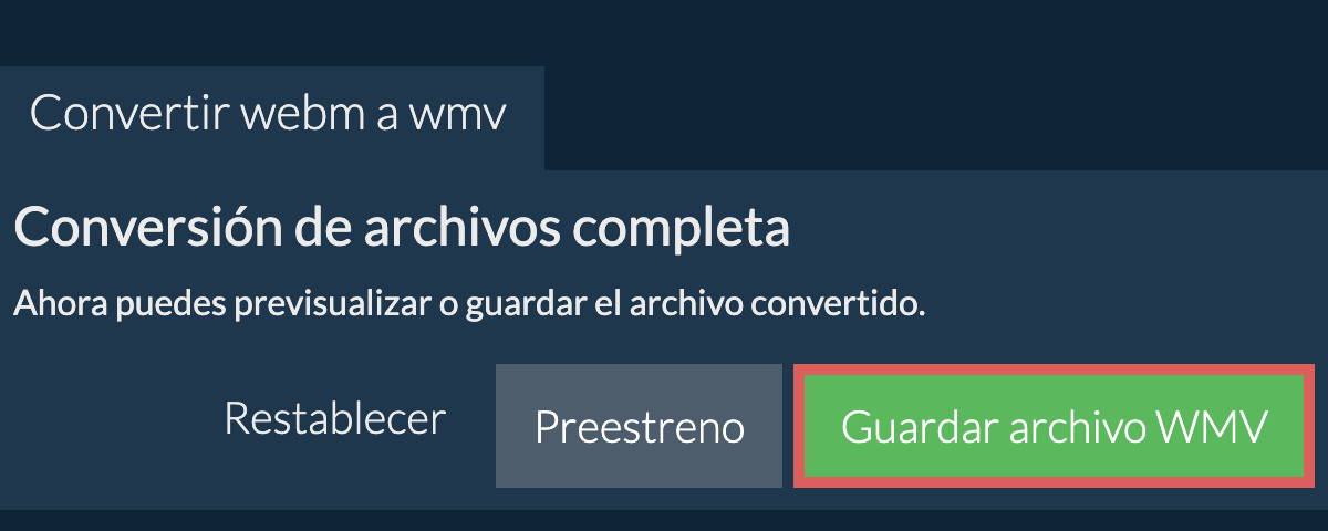 Convertir a WMV