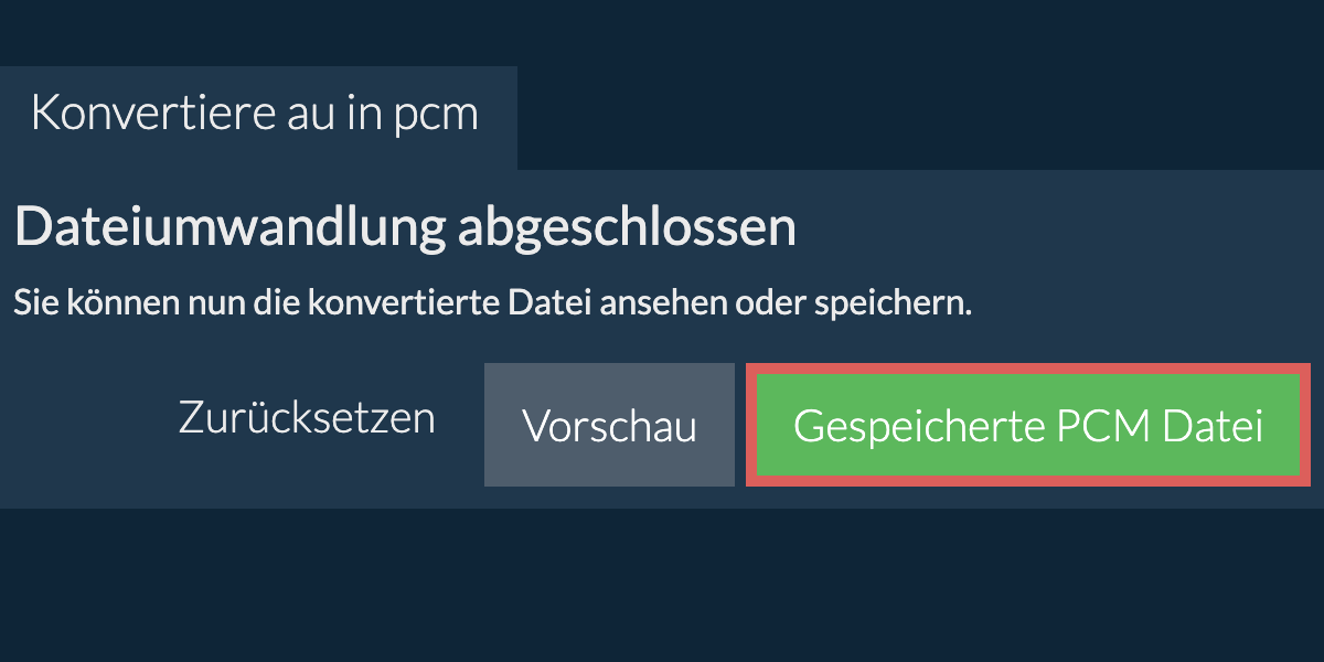 In PCM konvertieren