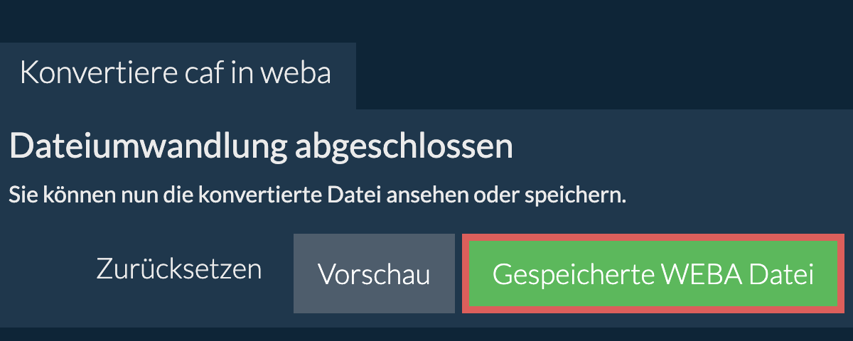 In WEBA konvertieren