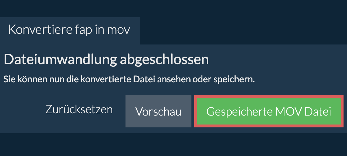 In MOV konvertieren