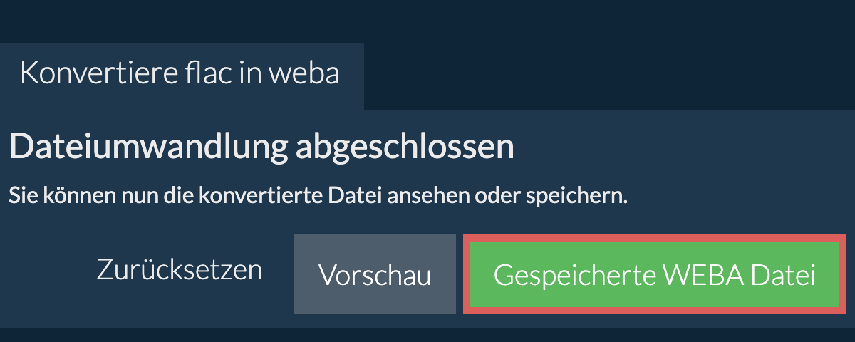 In WEBA konvertieren