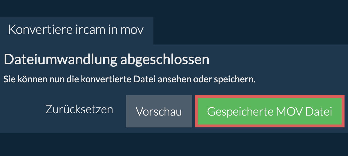In MOV konvertieren