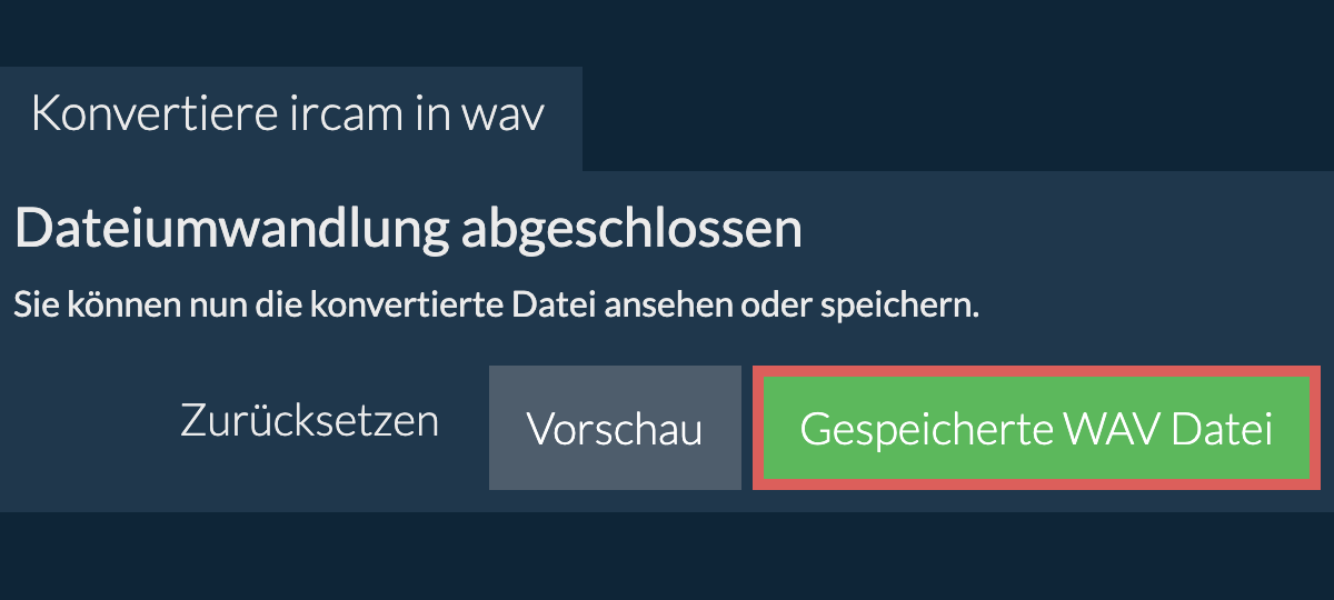 In WAV konvertieren