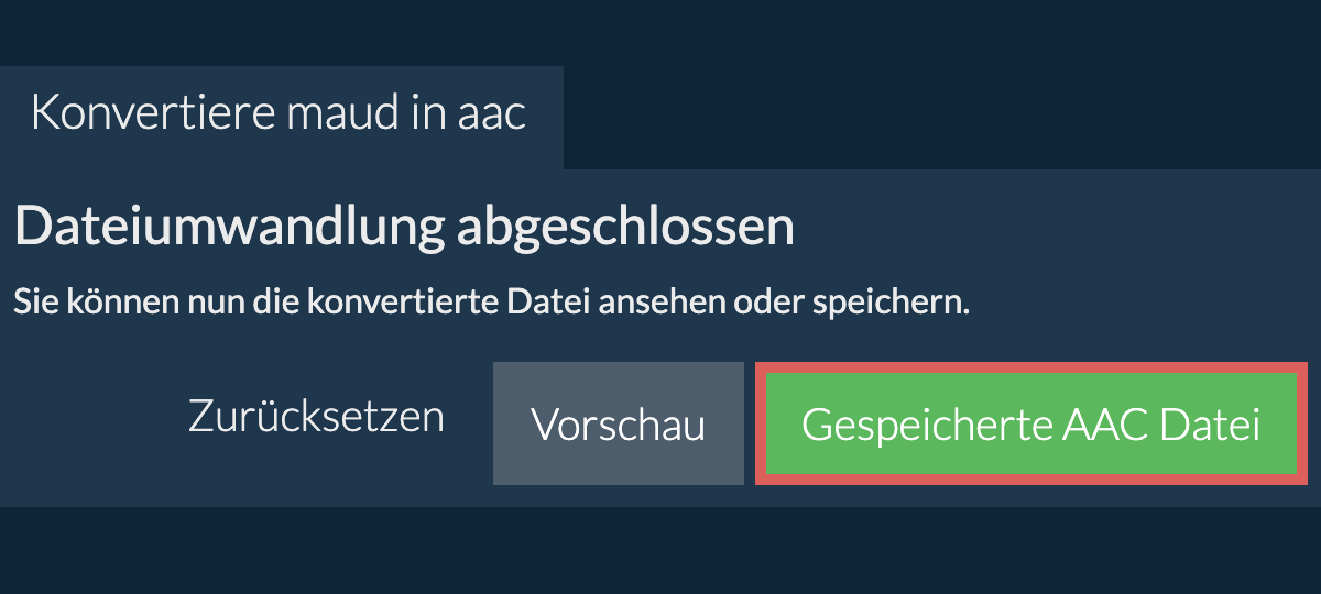 In AAC konvertieren