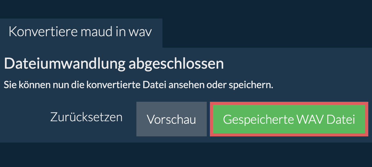 In WAV konvertieren