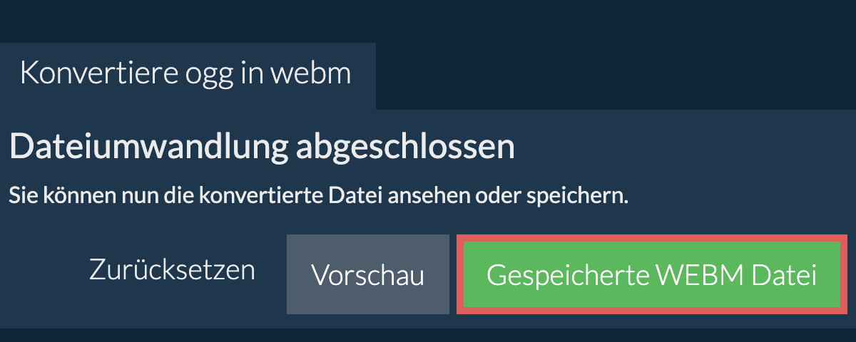 In WEBM konvertieren
