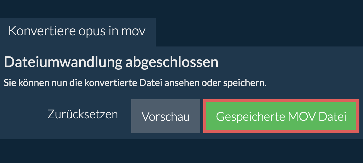 In MOV konvertieren