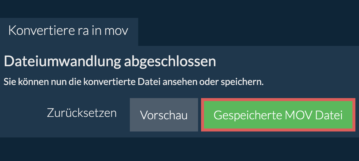 In MOV konvertieren