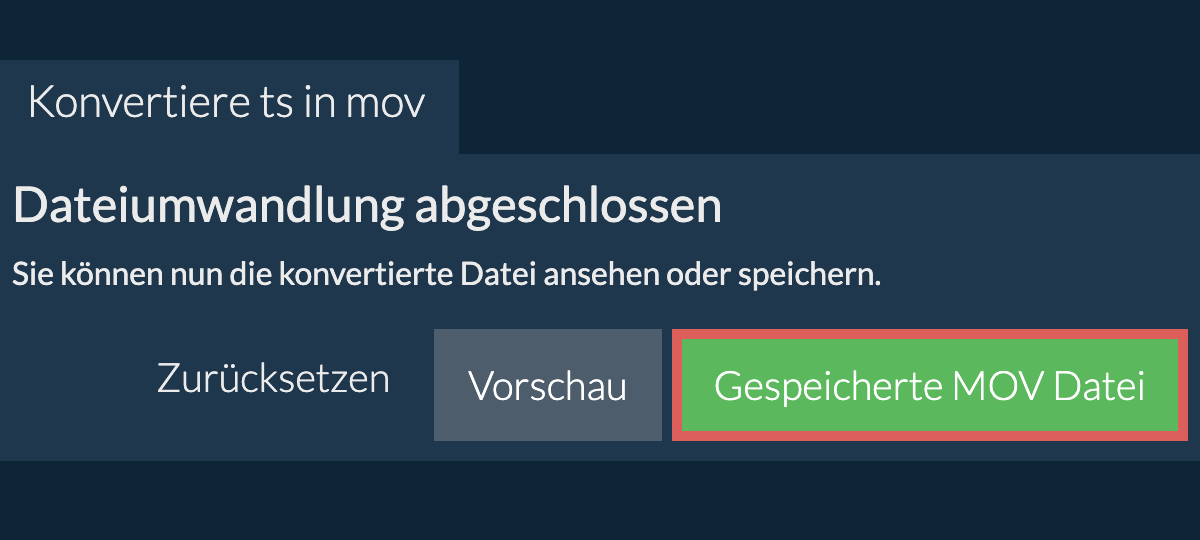 In MOV konvertieren
