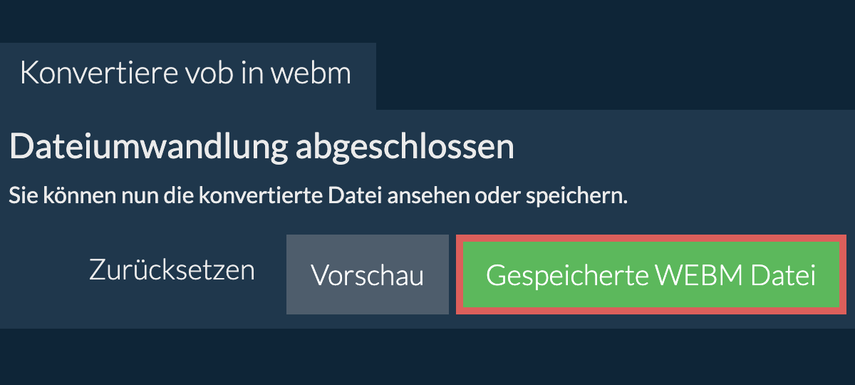 In WEBM konvertieren