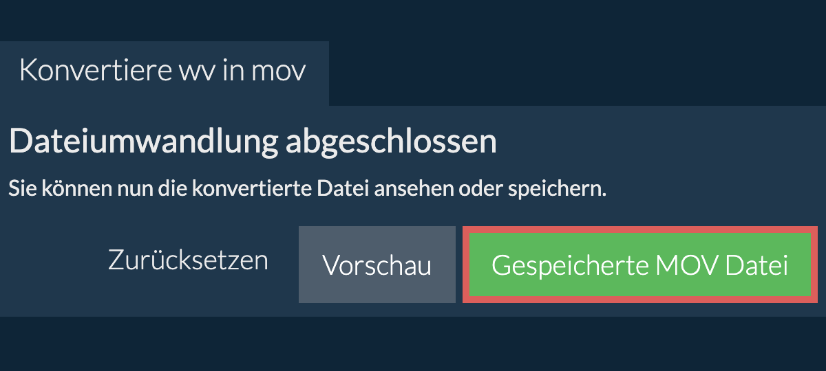 In MOV konvertieren