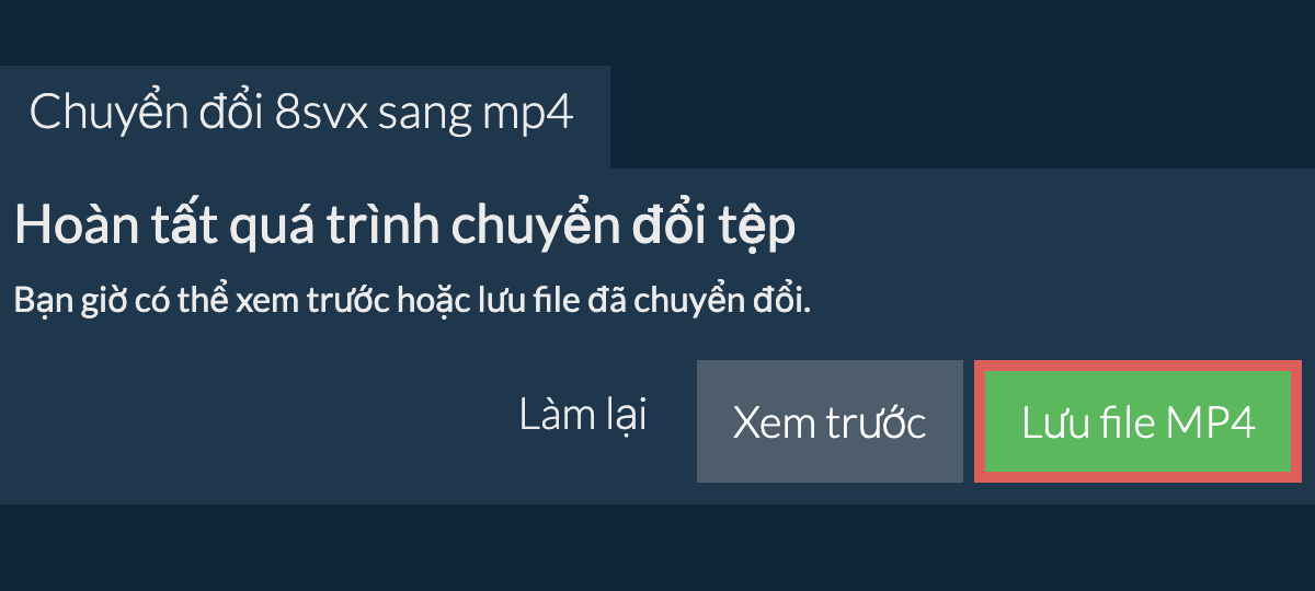 Chuyển đổi thành MP4