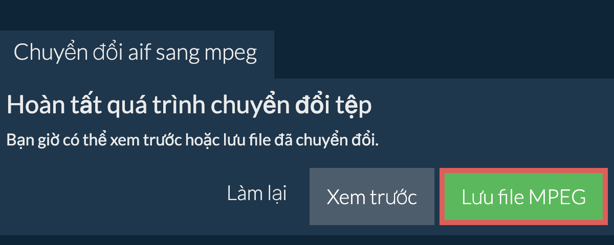 Chuyển đổi thành MPEG