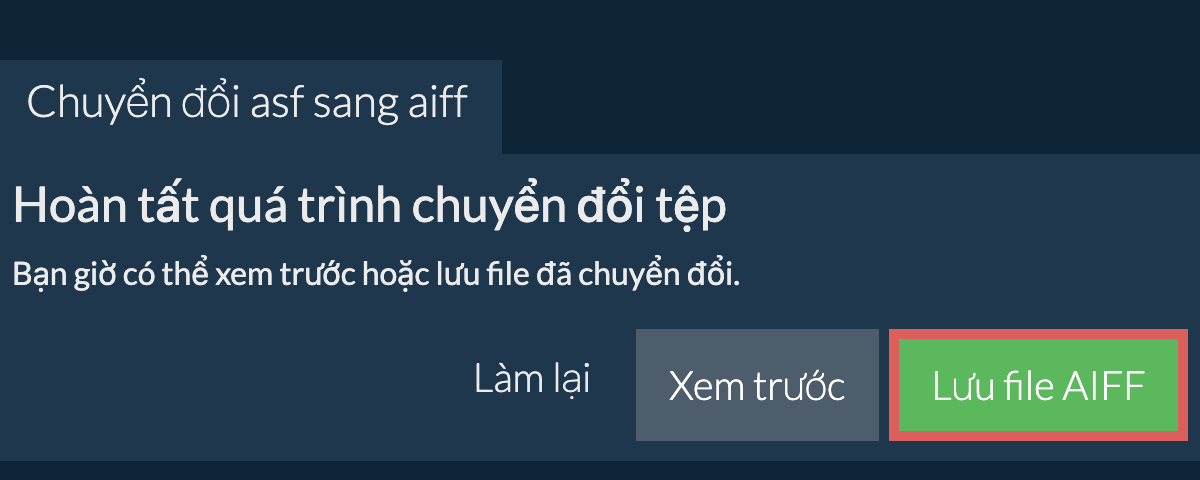 Chuyển đổi thành AIFF