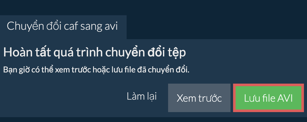 Chuyển đổi thành AVI