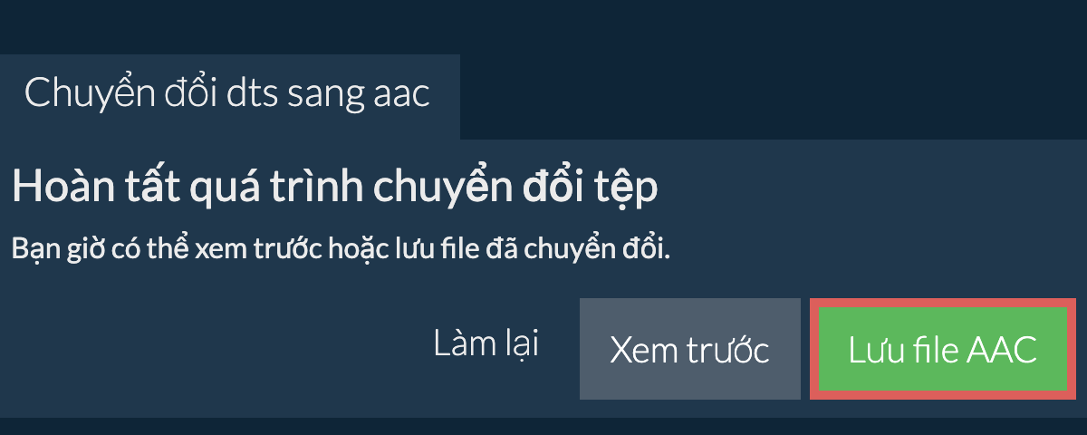 Chuyển đổi thành AAC