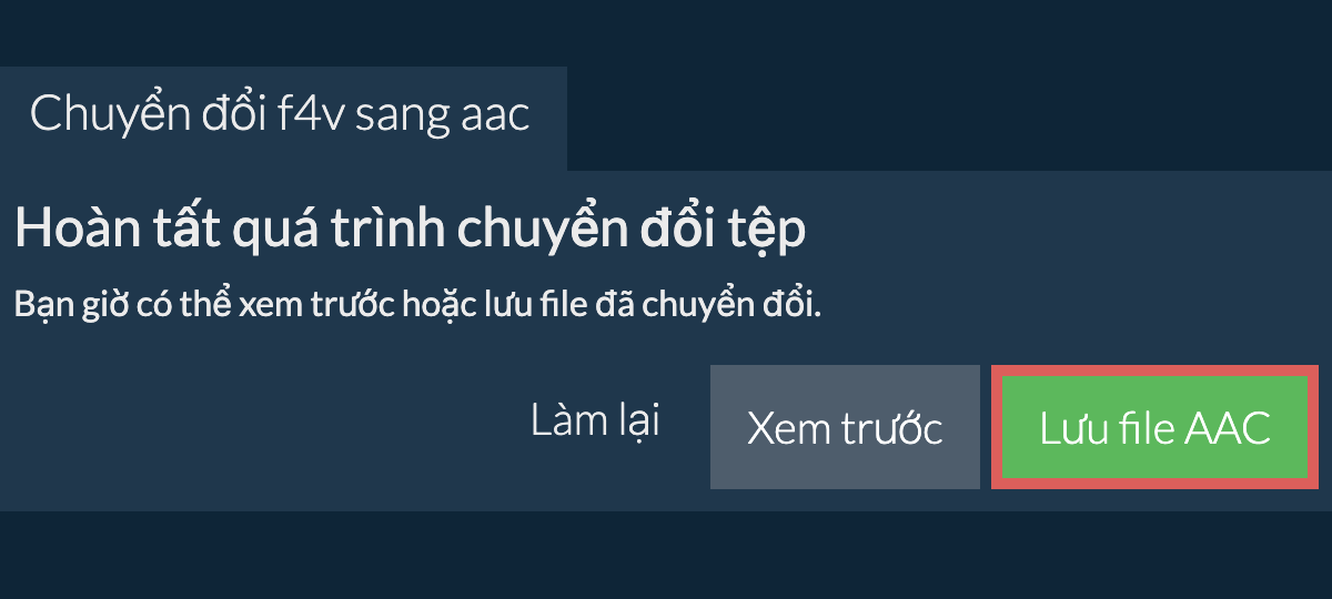 Chuyển đổi thành AAC