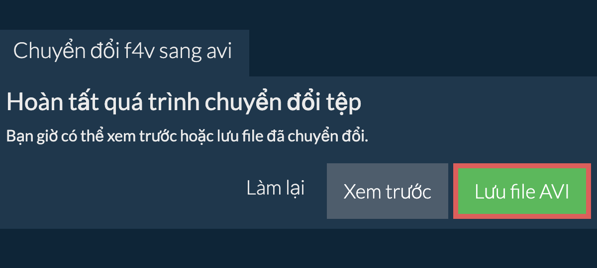 Chuyển đổi thành AVI