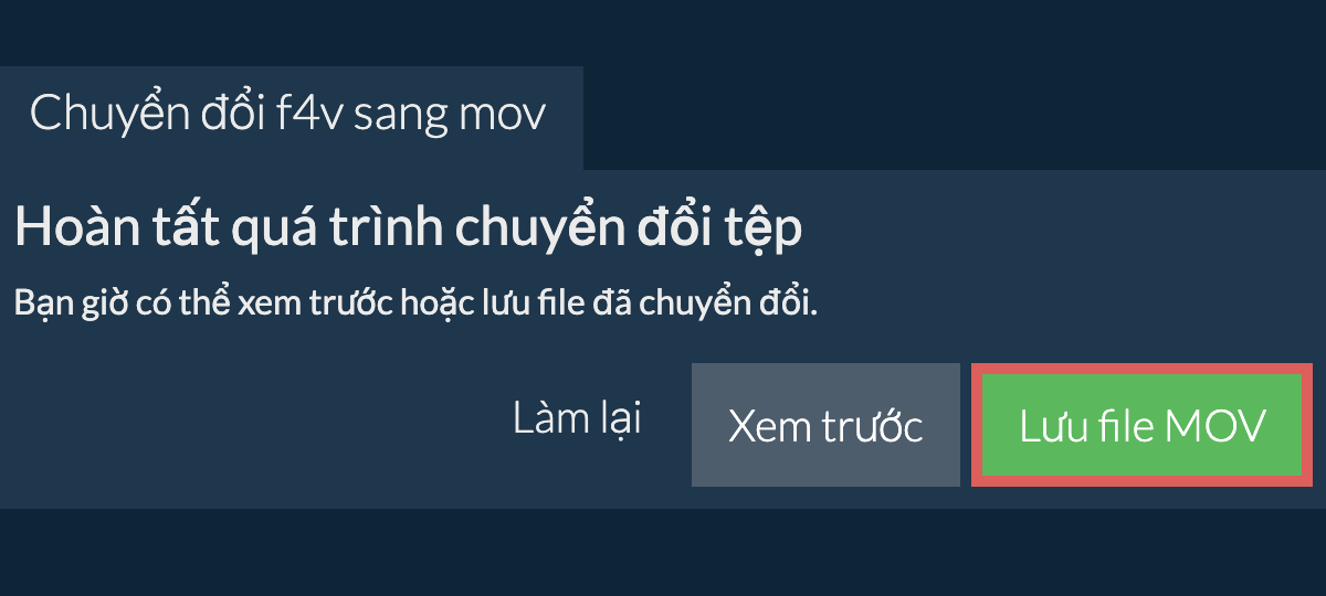 Chuyển đổi thành MOV