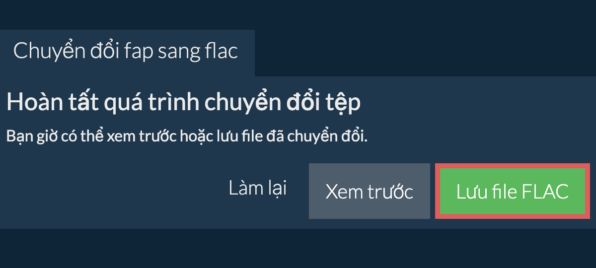 Chuyển đổi thành FLAC