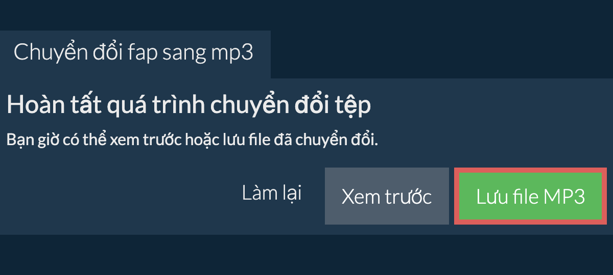 Chuyển đổi thành MP3