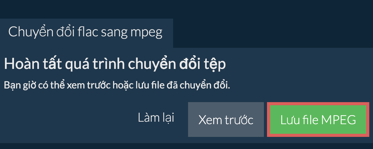 Chuyển đổi thành MPEG