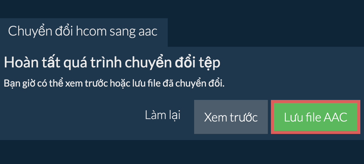 Chuyển đổi thành AAC