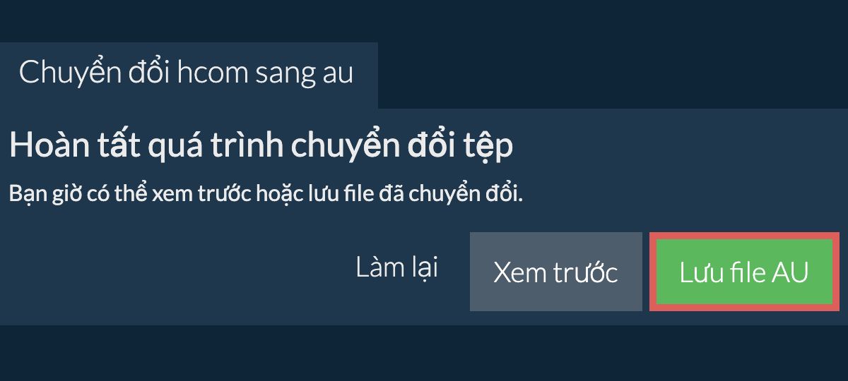 Chuyển đổi thành AU