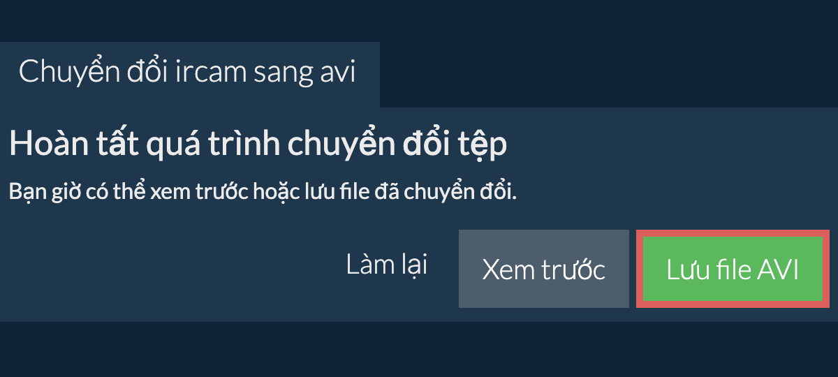 Chuyển đổi thành AVI