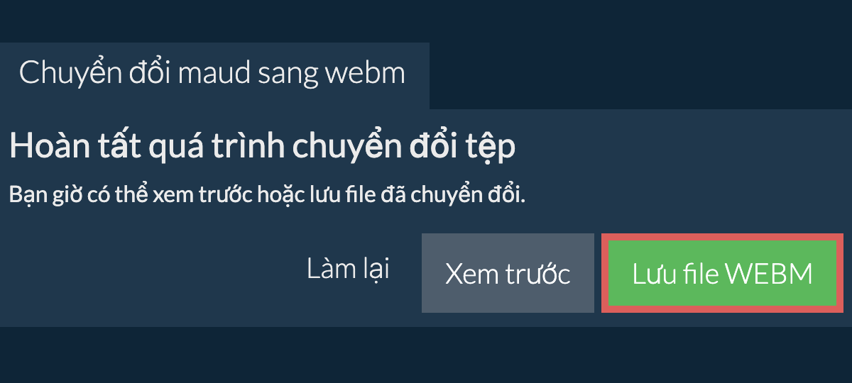 Chuyển đổi thành WEBM