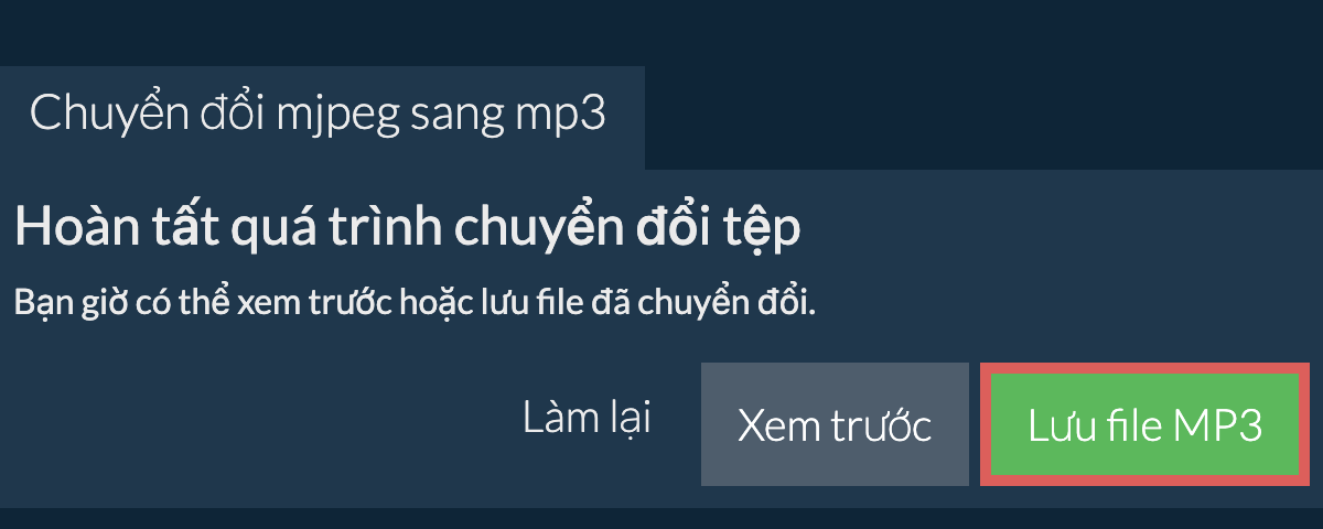 Chuyển đổi thành MP3