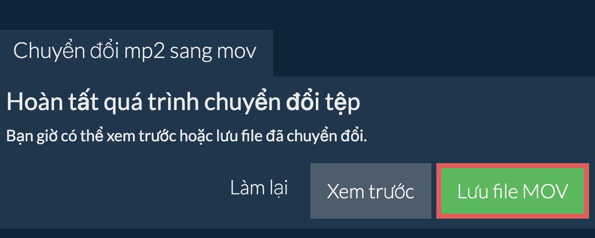 Chuyển đổi thành MOV