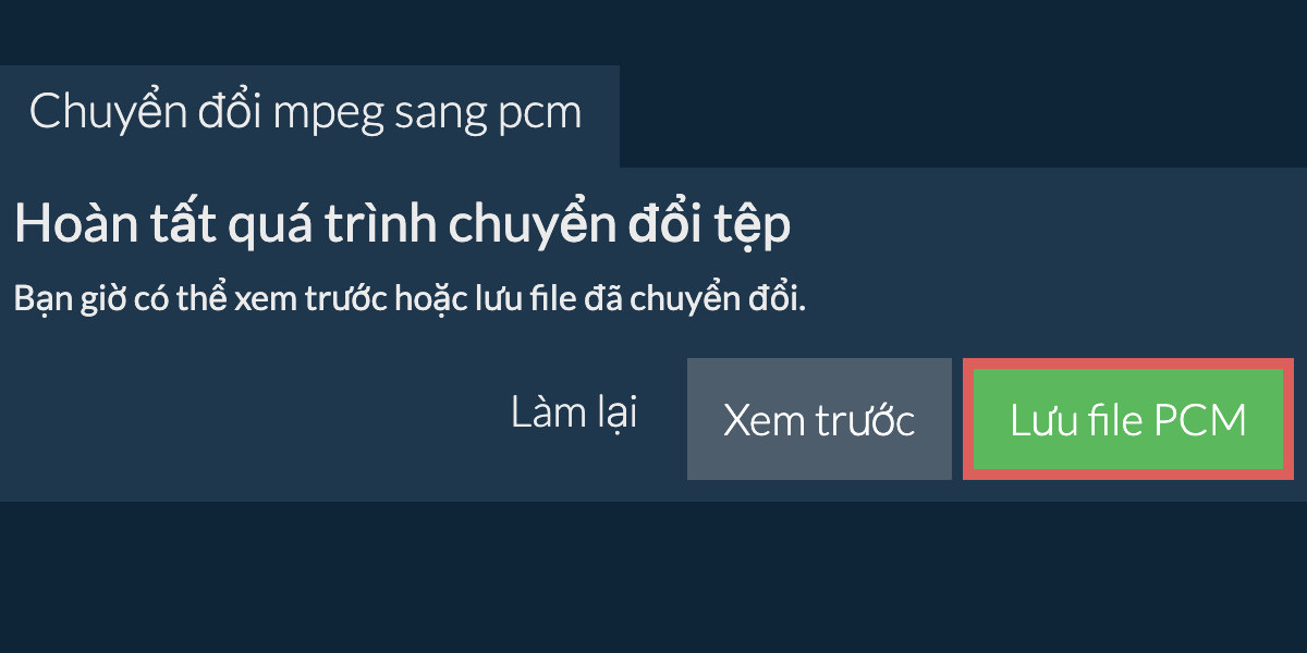 Chuyển đổi thành PCM