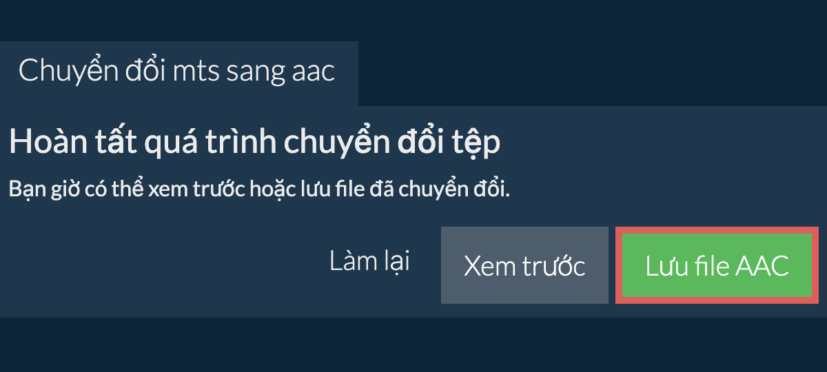 Chuyển đổi thành AAC